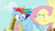 Size: 1280x720 | Tagged: safe, screencap, fluttershy, rainbow dash, pegasus, pony, flutter brutter, g4, building, cloud, duo, female, flapping, flying, hooves on face, house, mare, nose wrinkle, peeved, pinpoint eyes, ponyville, puffy cheeks, shocked, shocked expression, sky