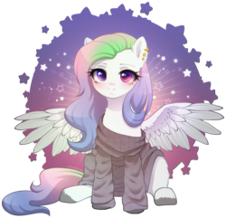 Size: 2213x2132 | Tagged: safe, alternate character, alternate version, artist:avrameow, part of a set, oc, oc only, pegasus, pony, clothes, commission, high res, oversized clothes, pegasus oc, simple background, solo, sweater, transparent background, ych result
