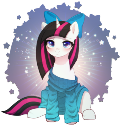 Size: 2025x2112 | Tagged: safe, alternate character, alternate version, artist:avrameow, part of a set, oc, oc only, pony, unicorn, clothes, commission, high res, horn, oversized clothes, simple background, solo, sweater, transparent background, unicorn oc, ych result