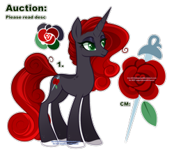 Size: 1300x1150 | Tagged: safe, artist:eve-of-halloween, oc, oc only, oc:rose regalia, pony, unicorn, adoptable, auction, auction open, base used, cutie mark, female, for sale, horn, mare, reference sheet, simple background, solo, transparent background, unicorn oc, vector