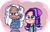 Size: 946x599 | Tagged: safe, artist:luckyytoro, starlight glimmer, trixie, human, g4, duo, female, humanized