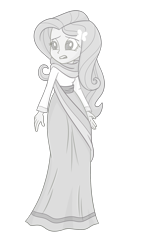 Size: 1300x2281 | Tagged: safe, artist:nie-martw-sie-o-mnie, fluttershy, human, equestria girls, equestria girls specials, g4, my little pony equestria girls: movie magic, clothes, dress, gown, humanized, india movie set, long dress, long skirt, simple background, skirt, solo, statue, stone, transparent background