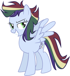 Size: 7600x8185 | Tagged: safe, artist:shootingstarsentry, oc, oc only, oc:rainbow star, pegasus, pony, absurd resolution, female, grin, looking at you, mare, offspring, parent:rainbow dash, parent:soarin', parents:soarindash, pegasus oc, simple background, smiling, smiling at you, solo, spread wings, transparent background, wings