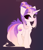 Size: 2275x2617 | Tagged: safe, artist:red_tsukini, oc, oc only, pony, unicorn, commission, female, gradient background, high res, horn, magical lesbian spawn, mare, offspring, parent:princess celestia, parent:twilight sparkle, parents:twilestia, raised hoof, raised leg, signature, solo, unicorn oc