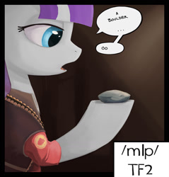 Size: 1500x1571 | Tagged: safe, edit, boulder (g4), twilight velvet, earth pony, pony, g4, /mlp/ tf2 general, dialogue, dialogue box, female, heavy weapons guy, mare, team fortress 2, text