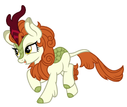 Size: 2514x2109 | Tagged: safe, artist:third uncle, autumn blaze, kirin, pony, g4, sounds of silence, awwtumn blaze, cloven hooves, cute, female, high res, looking left, mare, open mouth, pose, simple background, solo, tongue out, transparent background, vector