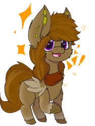 Size: 3000x4000 | Tagged: safe, artist:ilikeluna, oc, oc only, oc:cookie stamps, pegasus, pony, chest fluff, glasses, pegasus oc, simple background, solo, white background