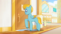 Size: 3072x1727 | Tagged: safe, screencap, pegasus, pony, rabbit, g5, my little pony: tell your tale, the hunt for eggmund bunny, spoiler:g5, spoiler:my little pony: tell your tale, spoiler:tyts01e48, animal, easter egg, frown, male, solo, stallion