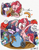 Size: 2550x3300 | Tagged: safe, artist:飘菌碍函数, pinkie pie, princess celestia, rainbow dash, spike, twilight sparkle, alicorn, dragon, earth pony, pony, unicorn, g4, bipedal, blushing, cannon, comic, dialogue, exclamation point, female, high res, interrobang, mare, match, party cannon, pony cannonball, question mark, speech bubble, sunglasses, translation request