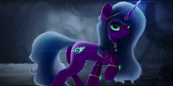 Size: 2000x1000 | Tagged: safe, artist:lumolla, oc, pony, unicorn, bracelet, jewelry, monochrome, necklace, solo