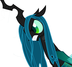 Size: 732x684 | Tagged: safe, artist:ex-machinart, edit, editor:incredibubbleirishguy, vector edit, queen chrysalis, changeling, changeling queen, a canterlot wedding, g4, angry, former queen chrysalis, simple background, solo, transparent background, vector