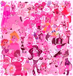 Size: 1949x2048 | Tagged: safe, artist:honwowo, pinkie pie, arachnid, bat, bear, bird, chicken, demon, earth pony, fox, gem (race), hedgehog, human, inkling, jigglypuff, panther, pony, puffball, rabbit, robot, spider, starfish, succubus, undead, vampire, anthro, g4, spoiler:steven universe, spoiler:steven universe: the movie, adventure time, ami onuki, among us, amy rose, angel dust (hazbin hotel), animal, animatronic, anime, anthro with ponies, baroness von bon bon, bonnie (fnaf), boots, bowtie, breasts, callie, cartoon network, chaos emerald, chica, cleavage, clothes, color collage, cookie run, cotton candy cookie, crossover, crown, cuphead, cute, default spinel, disguise, disguised diamond, draculaura, dress, ear piercing, earring, eyeshadow, female, femboy, five nights at freddy's, five nights at freddy's: sister location, funtime chica, funtime foxy, funtime freddy, gem, giggles (happy tree friends), glamrock chica, hand puppet, happy tree friends, hat, hazbin hotel, headset, headset mic, heart, heart eyes, hellaverse, hellborn, hello kitty, helluva boss, hi hi puffy ami yumi, jelly jamm, jewelry, kirby, kirby (series), las leyendas, letter, madoka kaname, magical girl, makeup, male, mare, mettaton, miss heed, mommy long legs, monster high, my melody, necktie, nickelodeon, nintendo, one eye closed, patrick star, pearl (splatoon 2), piercing, pigtails, pink, pink panther, pointed teeth, pokémon, poppy playtime, princess bubblegum, princess peach, puella magi madoka magica, quartz, regalia, rita, rose quartz (gemstone), rose quartz (steven universe), rouge the bat, sanrio, sega, shoes, sinner demon, skirt, sonic the hedgehog (series), spider demon, spinel, spinel (steven universe), splatoon, splatoon 2, spoilers for another series, spongebob squarepants, spring broken, steven universe, steven universe: the movie, strawberry shortcake, strawberry shortcake (character), striped stockings, super mario bros., teodora villavicencio, that's entertainment, the pink panther, tiara, toadette, too much pink energy is dangerous, twintails, undertale, verosika mayday, vocaloid, wall of tags, wingding eyes, wink