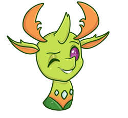 Size: 2700x2500 | Tagged: safe, artist:dod_reallycreamy, thorax, changedling, changeling, g4, bust, changeling king, grin, high res, king thorax, looking at you, male, one eye closed, simple background, smiling, solo, transparent background, vector, wink