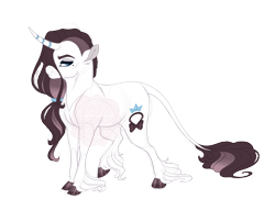 Size: 3412x2600 | Tagged: safe, artist:gigason, oc, oc:black tie, pony, unicorn, curved horn, female, high res, horn, mare, offspring, parent:prince blueblood, parent:rarity, parents:rariblood, simple background, solo, transparent background, unshorn fetlocks