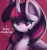 Size: 2100x2250 | Tagged: safe, artist:miryelis, twilight sparkle, alicorn, pony, big ears, gradient mane, horn, looking at you, signature, simple background, solo, text, tired, twilight sparkle (alicorn)