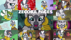 Size: 1280x720 | Tagged: safe, edit, edited screencap, editor:quoterific, screencap, spike, twilight sparkle, zecora, dragon, parasprite, pony, unicorn, zebra, a health of information, a rockhoof and a hard place, bridle gossip, filli vanilli, g4, it isn't the mane thing about you, just for sidekicks, molt down, princess twilight sparkle (episode), she talks to angel, swarm of the century, the cutie pox, the cutie re-mark, what about discord?, alternate timeline, chrysalis resistance timeline, ear piercing, earring, jewelry, mask, piercing, resistance leader zecora, swamp fever, unicorn twilight, upside down