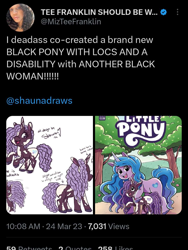 Size: 1080x1440 | Tagged: safe, artist:shauna j. grant, idw, official comic, izzy moonbow, violette rainbow, pony, unicorn, g5, spoiler:comic, spoiler:g5comic14, argument in the comments, debate in the comments, disabled, discussion in the comments, dreadlocks, duckery in the comments, essay in the comments, meta, reference sheet, twitter, vitiligo