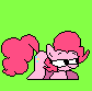 Size: 84x83 | Tagged: safe, artist:gravity1037, pinkie pie, g4, animated, crouching, green background, pixel art, pizza tower, simple background, solo, sprite
