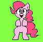 Size: 84x83 | Tagged: safe, artist:gravity1037, pinkie pie, g4, animated, green background, pixel art, pizza tower, simple background, solo, sprite