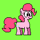 Size: 84x83 | Tagged: safe, artist:gravity1037, pinkie pie, g4, animated, dancing, green background, pixel art, pizza tower, simple background, solo, sprite