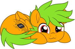 Size: 5000x3321 | Tagged: safe, artist:jhayarr23, oc, oc:galder rust, pegasus, pony, :3, commission, looking at you, lying down, male, ponyloaf, prone, simple background, solo, transparent background, ych result