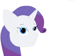 Size: 2224x1668 | Tagged: safe, artist:nightsongthewarrior, rarity, pony, unicorn, g4, bust, female, mare, simple background, solo, white background