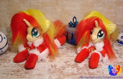 Size: 3072x1973 | Tagged: safe, artist:1stastrastudio, sunset shimmer, pony, g4, irl, photo, plushie, self paradox, self ponidox, solo