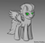 Size: 1133x1099 | Tagged: safe, artist:scarletdoodle, oc, oc only, oc:swift apex, pegasus, pony, gradient background, grayscale, green eyes, male, monochrome, pegasus oc, solo, stallion