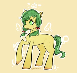 Size: 1508x1422 | Tagged: safe, artist:hotots, apple fritter, earth pony, pony, g4, apple family member, chest fluff, crown, female, freckles, pigtails, regalia, solo, twintails