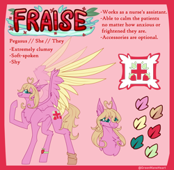 Size: 4410x4300 | Tagged: safe, artist:greenmaneheart, oc, oc:fraise, pegasus, pony, absurd resolution, chest fluff, colored wings, concave belly, female, leg fluff, mare, reference sheet, slender, solo, sternocleidomastoid, thin, two toned wings, wings