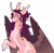 Size: 3954x3851 | Tagged: safe, artist:sleepy-nova, oc, oc only, oc:monday morning, alicorn, pony, chest fluff, cloven hooves, curved horn, ear cleavage, ear fluff, eye scar, facial scar, high res, horn, long ears, male, offspring, parent:flam, parent:twilight sparkle, scar, simple background, solo, stallion, transparent background, unshorn fetlocks