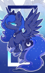 Size: 1173x1895 | Tagged: safe, artist:貓寻安_catder_, princess luna, alicorn, pony, g4, female, mare, solo, zoom layer