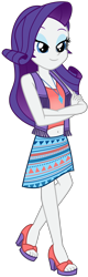 Size: 2981x9310 | Tagged: safe, artist:emeraldblast63, rarity, human, equestria girls, g4, belly button, crossed arms, eyeshadow, feet, female, high heels, legs, makeup, midriff, open-toed shoes, shoes, simple background, solo, toes, transparent background