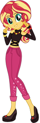 Size: 416x1249 | Tagged: safe, artist:ajosterio, sunset shimmer, human, equestria girls, g4, alternate clothes, alternate hairstyle, belly button, double peace sign, female, midriff, peace sign, simple background, solo, transparent background, vector