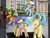Size: 3960x3000 | Tagged: safe, artist:sigilponies, oc, oc:fair flyer, oc:filly anon, oc:matinee, oc:morning mimosa, oc:soiree, earth pony, pegasus, pony, mare fair, angry, bag, box, cardboard box, cardboard cutout, cart, clipboard, clothes, convention, earth pony oc, female, filly, food, high res, mare, mare-inara, oats, pegasus oc, plushie, scepter, shirt, siblings, sisters, twilight scepter, twins, wagon