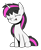 Size: 510x618 | Tagged: safe, artist:ahobobo, oc, oc only, oc:quick strike, pony, unicorn, eyes closed, female, horn, mare, simple background, sitting, smiling, solo, transparent background, unicorn oc