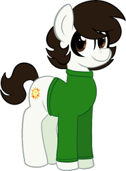 Size: 568x768 | Tagged: safe, artist:saveraedae, oc, oc only, oc:kenning prance, earth pony, pony, clothes, crossover, earth pony oc, looking at you, male, ponified, shirt, simple background, solo, the mark side, transparent background