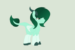 Size: 816x544 | Tagged: safe, artist:roseloverofpastels, artist:selenaede, oc, oc only, dracony, hybrid, base used, coat markings, folded wings, green background, hoof claws, horns, hybrid oc, interspecies offspring, male, offspring, parent:rarity, parent:spike, parents:sparity, simple background, socks (coat markings), stallion, wings