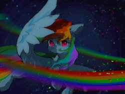 Size: 2160x1620 | Tagged: safe, artist:lendftcn, rainbow dash, pegasus, pony, g4, female, looking at you, mare, rainbow, solo