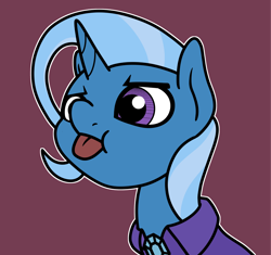 Size: 2048x1927 | Tagged: safe, artist:ewoudcponies, trixie, pony, unicorn, g4, :p, cute, diatrixes, female, mare, simple background, solo, tongue out
