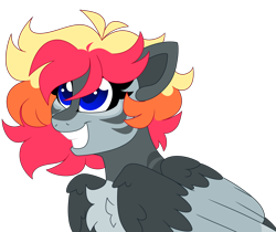 Size: 7036x5916 | Tagged: safe, artist:crazysketch101, oc, oc only, oc:crazy looncrest, pegasus, pony, bust, chest fluff, pegasus oc, portrait, simple background, smiling, solo, transparent background