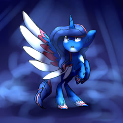 Size: 1024x1024 | Tagged: safe, artist:princessfaeron, oc, alicorn, pony, alicorn oc, female, horn, mare, solo, wings