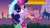 Size: 1280x720 | Tagged: safe, twilight sparkle, pony, unicorn, a canterlot wedding, g4, my little pony: friendship is magic, season 2, canterlot gardens, evening, female, glowing, glowing horn, horn, love is in bloom, magic, magic aura, mare, microphone, singing, solo, telekinesis, unicorn twilight