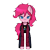 Size: 1000x1000 | Tagged: safe, alternate version, artist:menalia, pinkie pie, earth pony, pony, g4, clothes, danganronpa, female, hoodie, looking at you, mare, pants, pixel art, shirt, shoes, simple background, smiling, solo, sprite, style emulation, transparent background