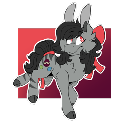 Size: 2000x2000 | Tagged: safe, artist:caprania, part of a set, oc, oc only, oc:endless flame, earth pony, pony, bow, commission, earth pony oc, female, gradient background, hair bow, high res, mare, simple background, solo, transparent background, ych result