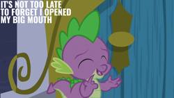 Size: 2000x1125 | Tagged: safe, edit, edited screencap, editor:quoterific, screencap, spike, dragon, amending fences, g4, solo