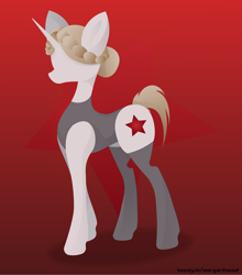 Size: 2200x2504 | Tagged: safe, artist:margaritaenot, pony, unicorn, atomic heart, gradient background, high res, solo, vector