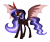 Size: 3791x3181 | Tagged: safe, artist:aleximusprime, cozy glow, oc, oc:the sorceress, alicorn, pony, fanfic:oh mother where art thou, flurry heart's story, g4, alicorn oc, bat wings, crying, evil, evil smile, fangs, flowing mane, grin, half note (cozy glow), high res, horn, nightmare, nightmare cozy glow, nightmarified, no armor, oc villain, orange eyes, red horn, red sclera, simple background, slit pupils, smiling, tears of pain, transparent background, wings