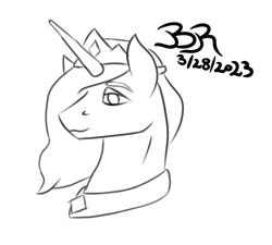 Size: 549x494 | Tagged: safe, artist:bifrose, princess celestia, alicorn, pony, g4, prince solaris, rule 63, simple background, solo, white background