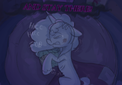 Size: 1038x726 | Tagged: safe, anonymous artist, misty brightdawn, pony, unicorn, series:misty pov, g5, abuse, bed, bruised, concave belly, crying, dialogue, emaciated, eyes closed, female, gritted teeth, hungry, implied opaline arcana, jewelry, lying down, mare, misty can't catch a break, misty deserves better, misty's pillow, mistybuse, necklace, on side, onomatopoeia, opabitch, ribs, sad, shivering, skinny, sobbing, solo, starving, stomach growl, stomach noise, teeth, thin, unshorn fetlocks, weep-over, yelling